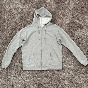 Gray Zip-Up Hoodie